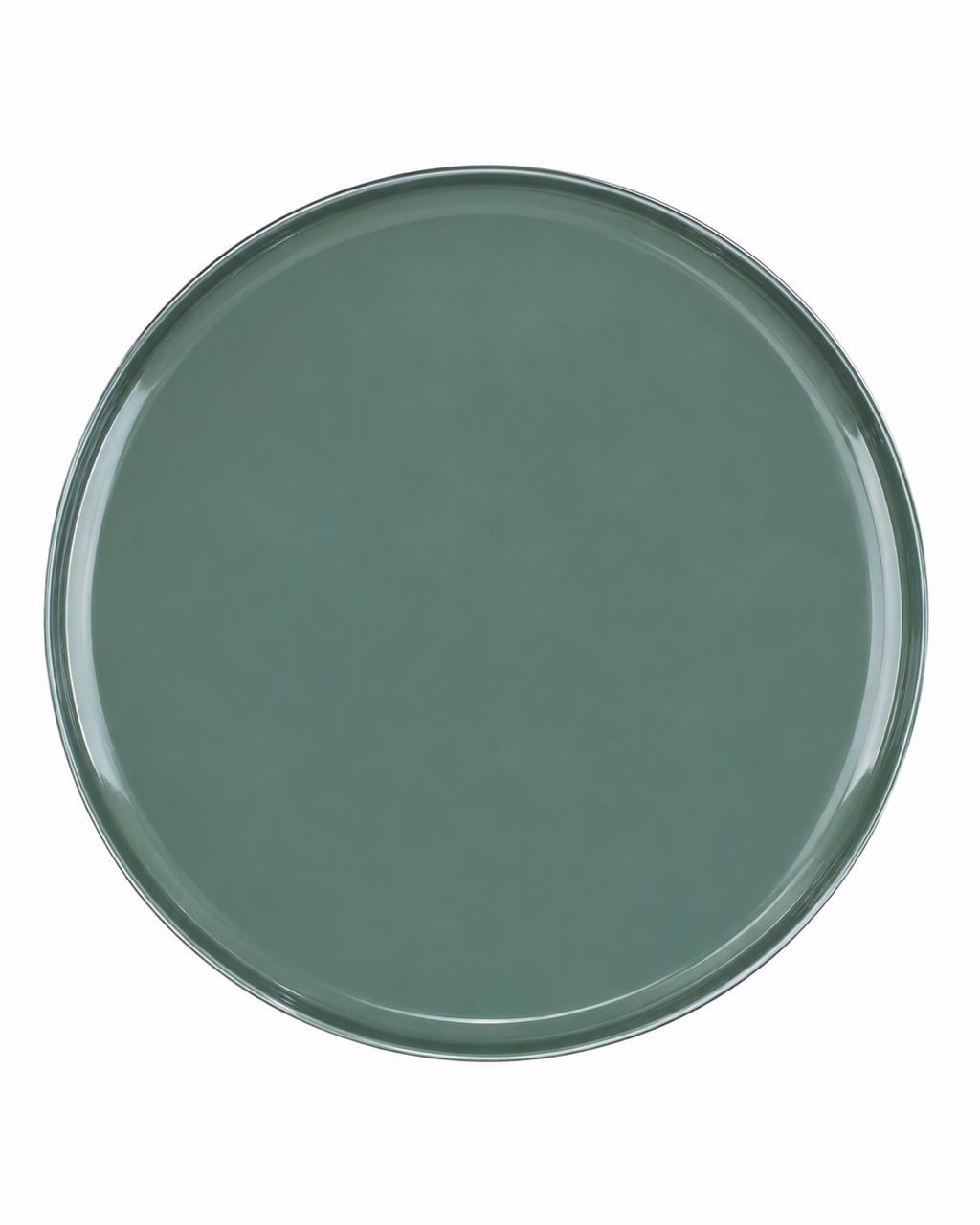 Anti-Skid Round Serving Tray with Stainless Steel Rim | 14" & 16" | Malabar Nest