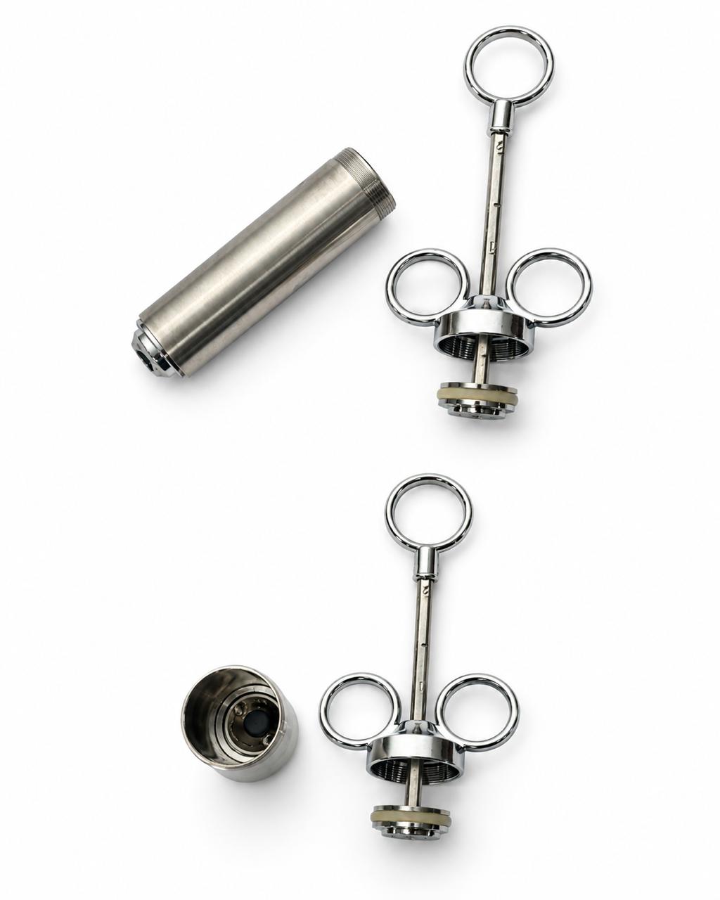 Stainless Steel Meat Marinade Injector 2 oz with 3 Needles | Malabar Nest